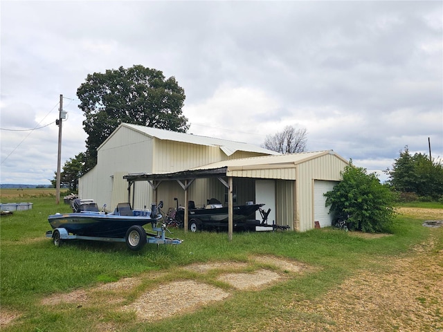 view of outdoor structure with a garage