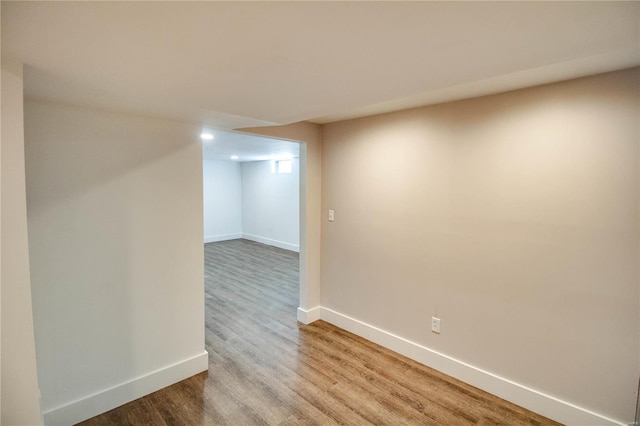 empty room featuring hardwood / wood-style flooring