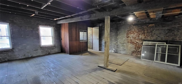 misc room with hardwood / wood-style flooring