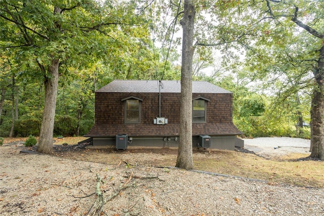 exterior space featuring central AC unit