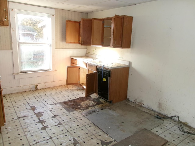 kitchen with black dishwasher