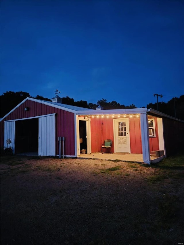 view of pole building