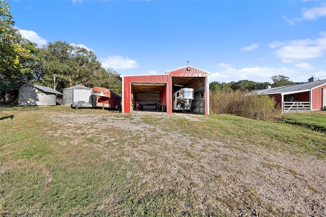 garage with a detached garage