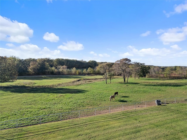 exterior space featuring a rural view