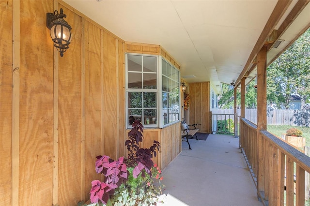 view of patio featuring covered porch