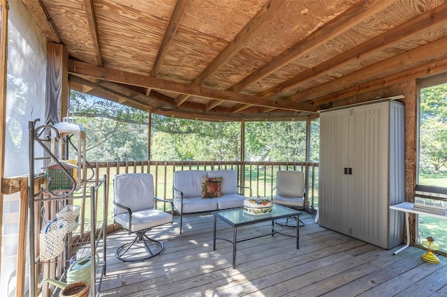 sunroom / solarium featuring plenty of natural light