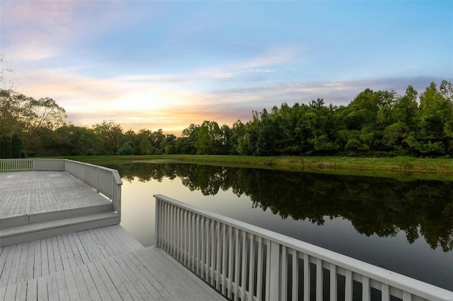 exterior space featuring a water view