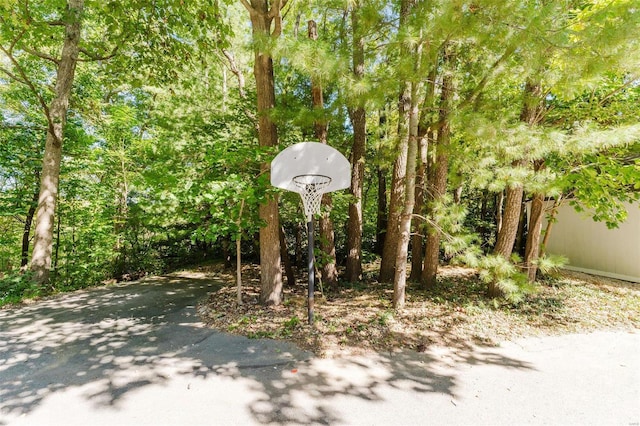 view of basketball court