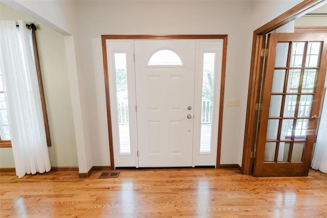 entryway featuring light wood-type flooring