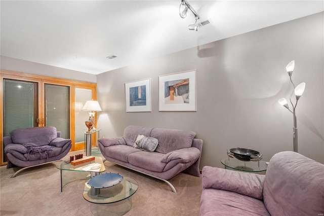 view of carpeted living room