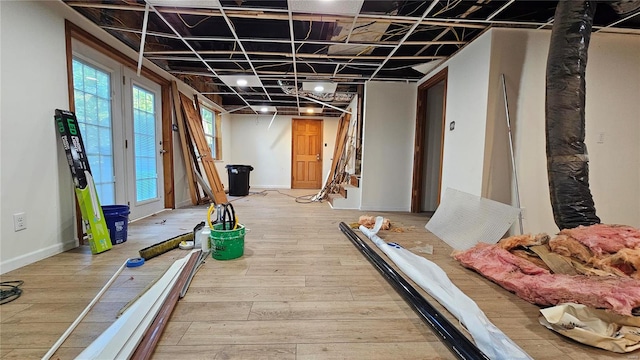 miscellaneous room featuring hardwood / wood-style floors