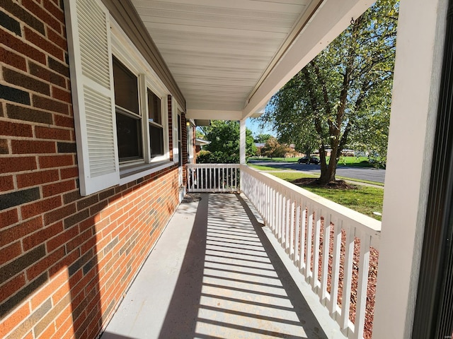 exterior space with covered porch