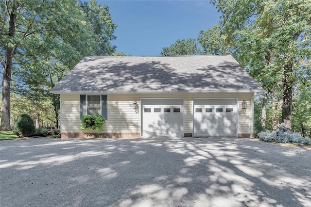 garage with driveway