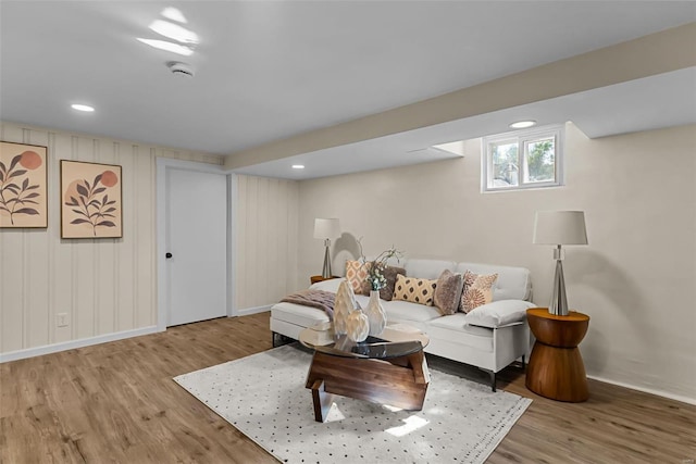 living room featuring hardwood / wood-style floors