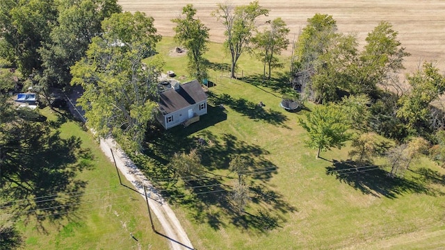 aerial view with a rural view