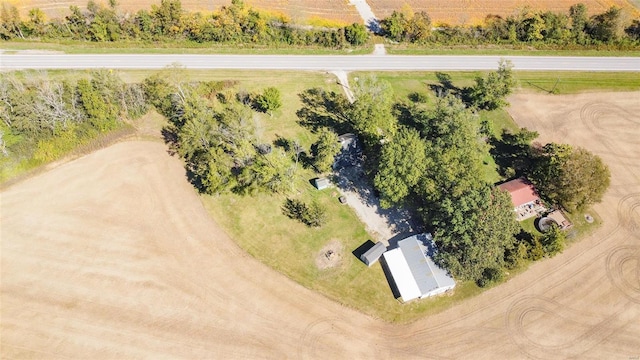 drone / aerial view with a rural view