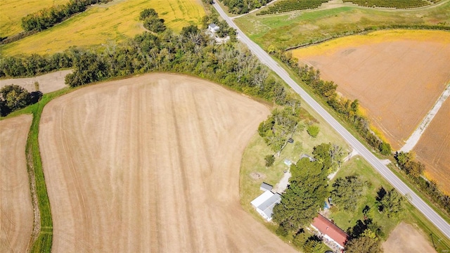 bird's eye view featuring a rural view