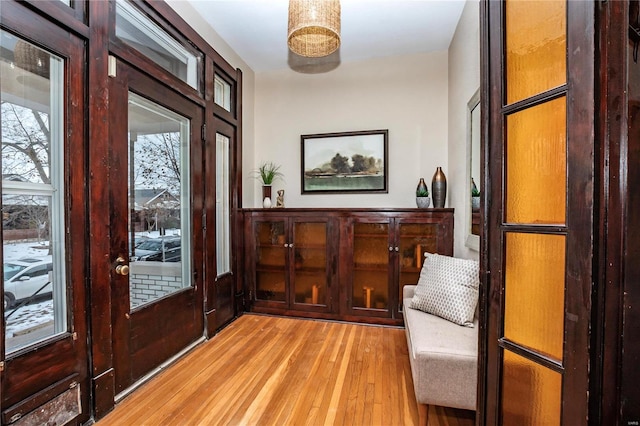 foyer featuring light hardwood / wood-style floors