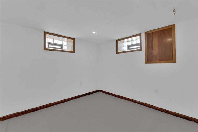 basement featuring a wealth of natural light