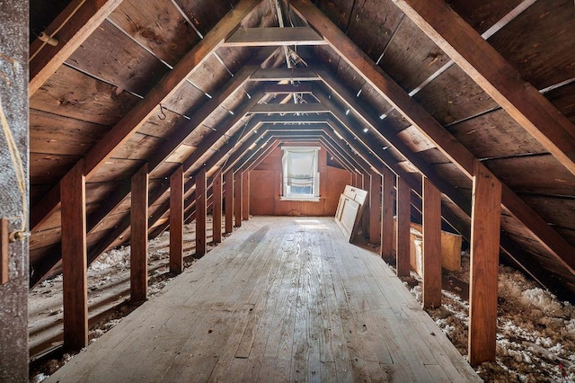 view of attic