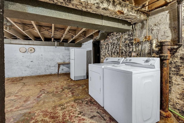 washroom featuring separate washer and dryer