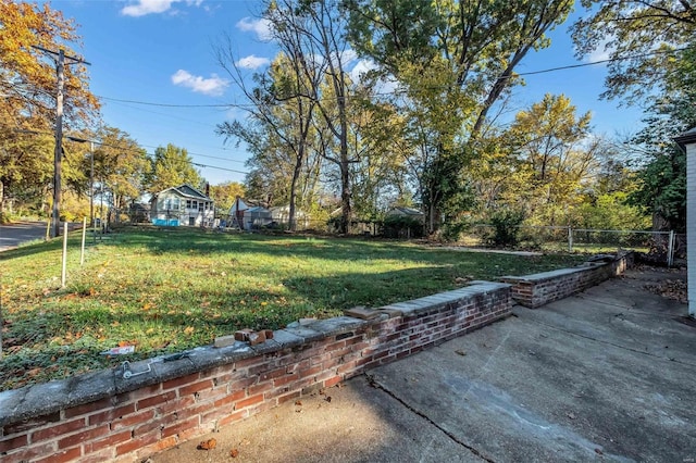 view of yard featuring a patio