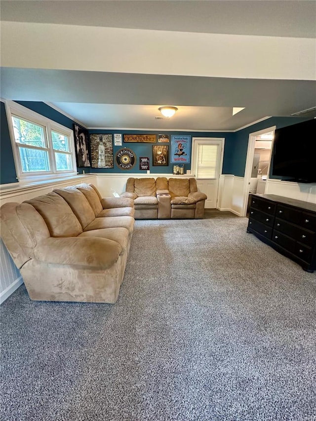 view of carpeted living room