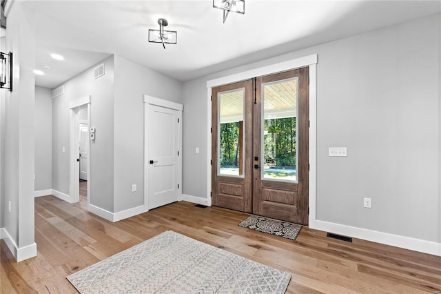 entryway featuring light hardwood / wood-style flooring