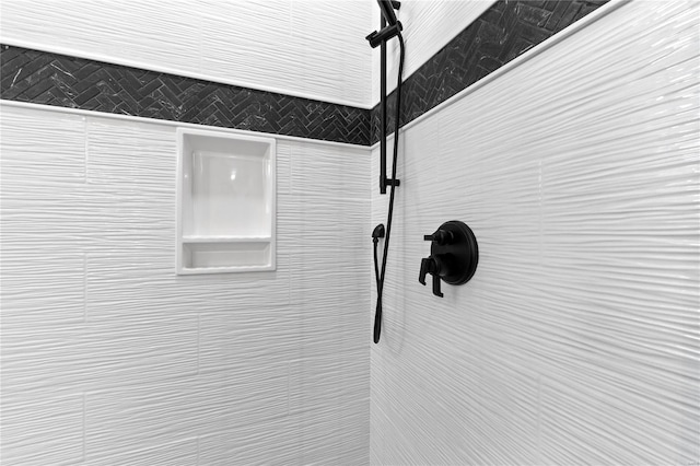 room details with tiled shower