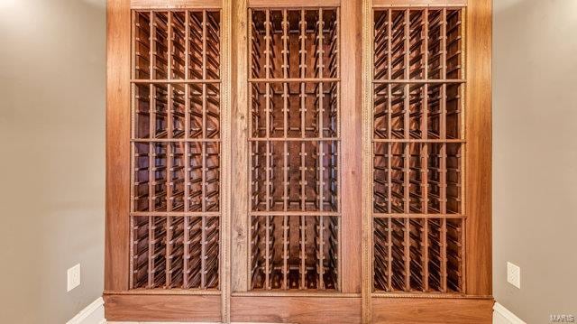 view of wine room