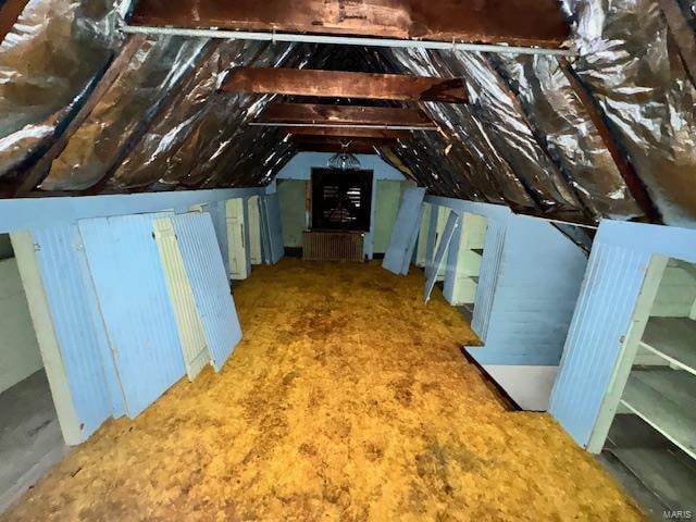 view of attic