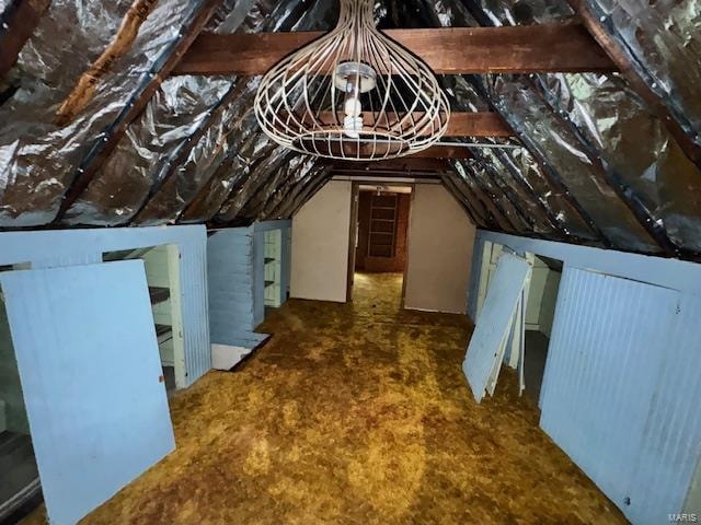 view of attic