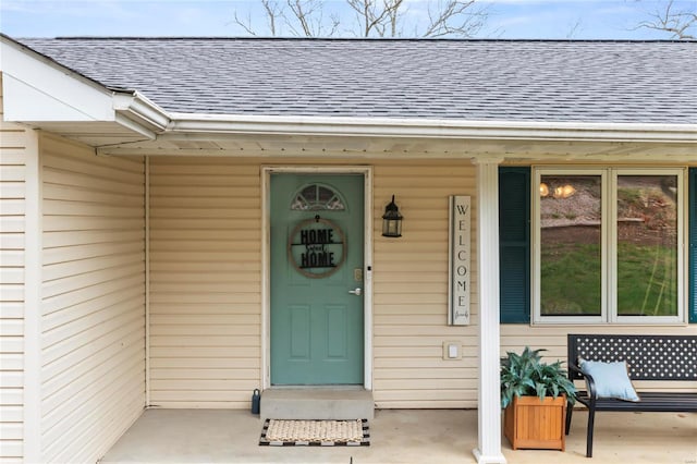 view of doorway to property