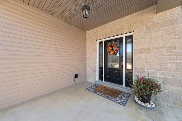 view of doorway to property