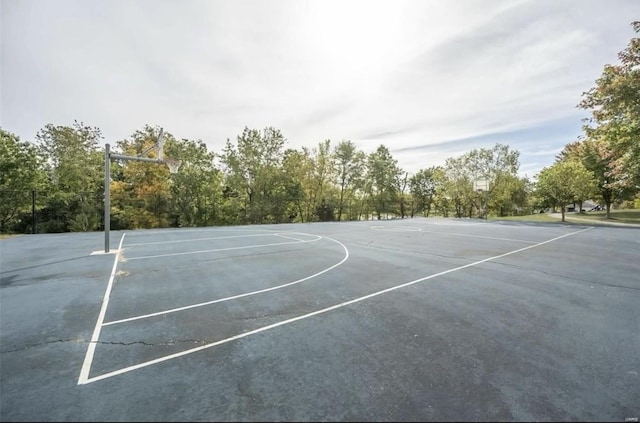 view of sport court featuring community basketball court