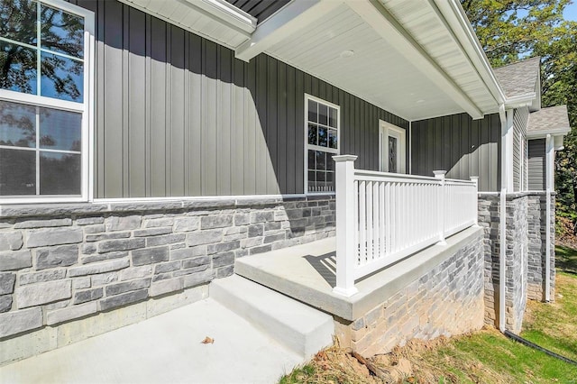 entrance to property with a porch