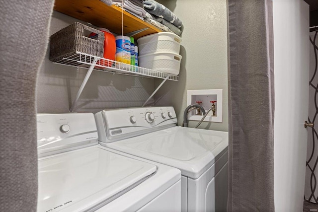 laundry area featuring washer and dryer