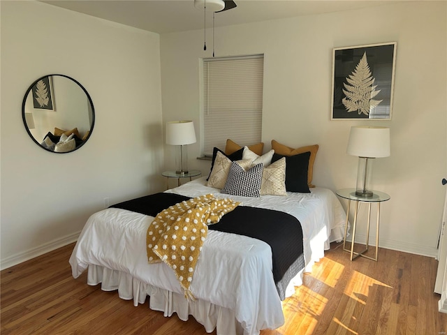 bedroom featuring hardwood / wood-style floors