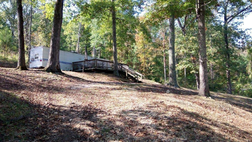 view of yard with a deck