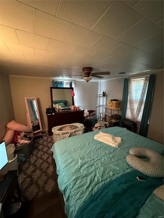 bedroom with ceiling fan