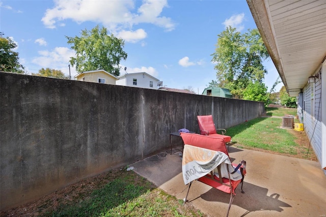 view of patio / terrace featuring central AC