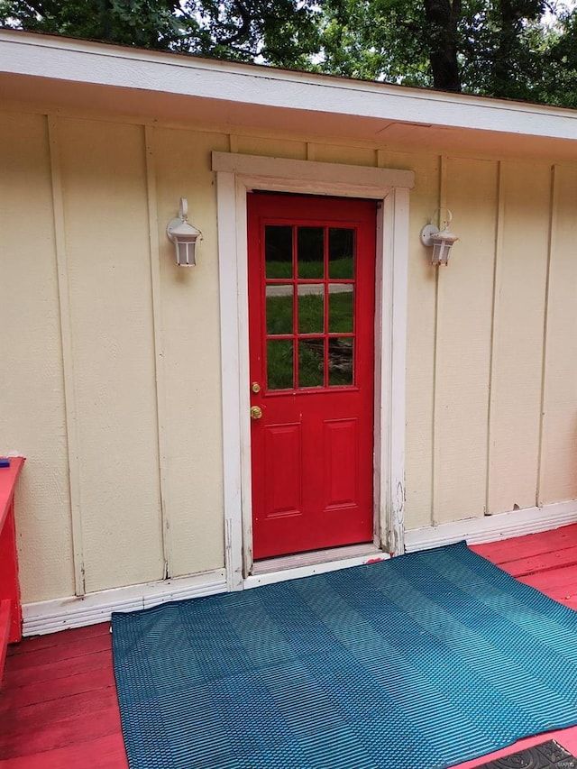 view of doorway to property