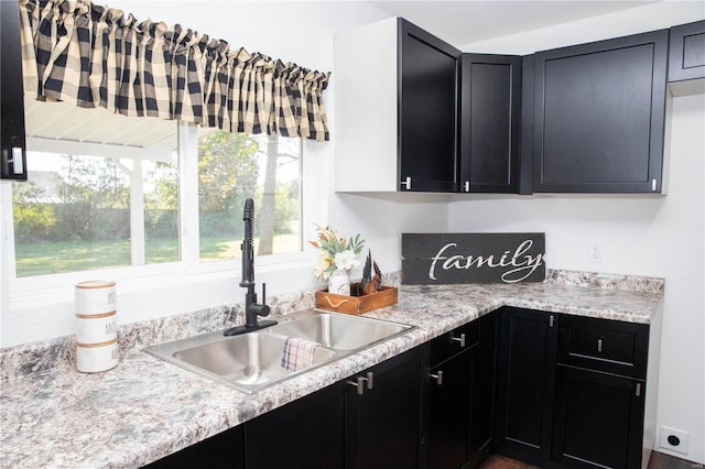 kitchen featuring a wealth of natural light and sink