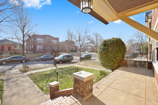 exterior space with a residential view