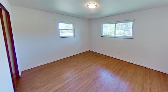 empty room featuring wood-type flooring and a wealth of natural light