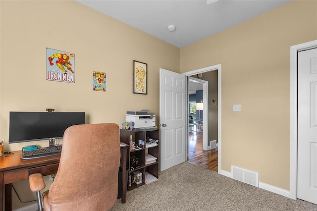 office featuring carpet flooring