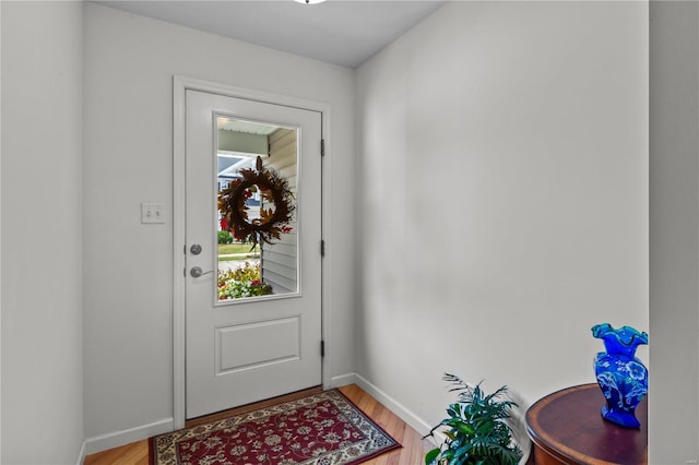 entryway featuring light hardwood / wood-style flooring