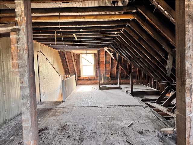 view of attic