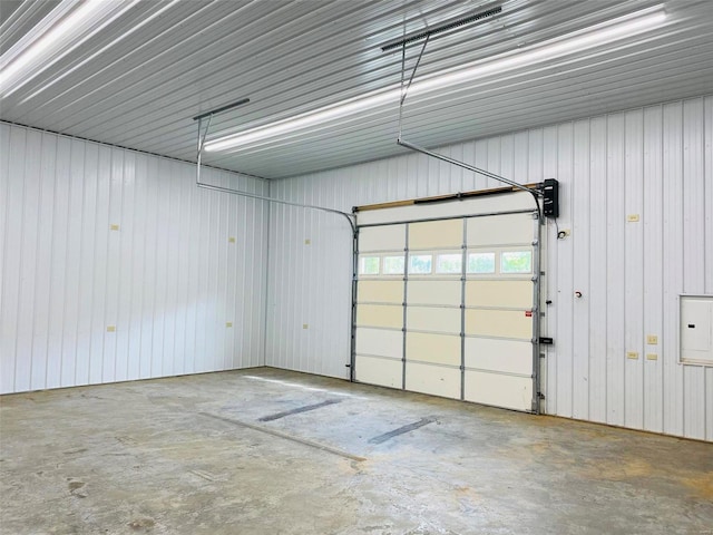 garage featuring electric panel