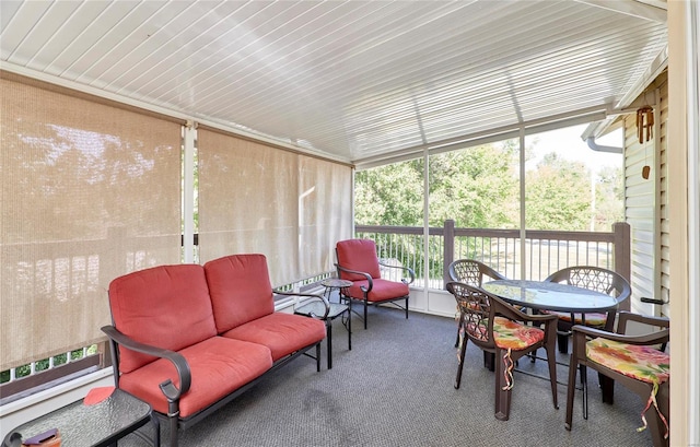 view of sunroom